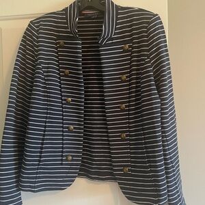Tommy Hilfiger Women's Navy Striped Jacket